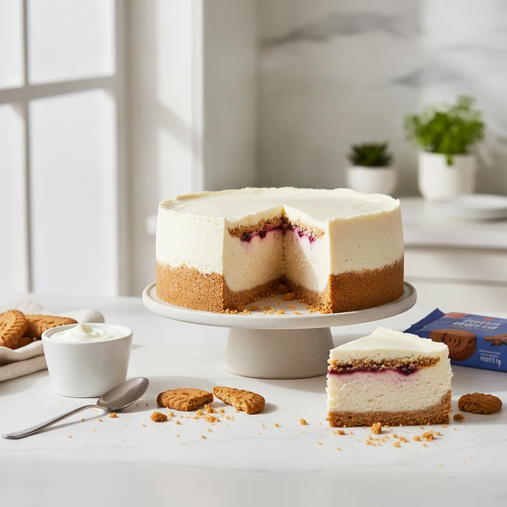 Biscuit protéiné recette cheesecake, la base qui tient - biscuit proteine recette cheesecake